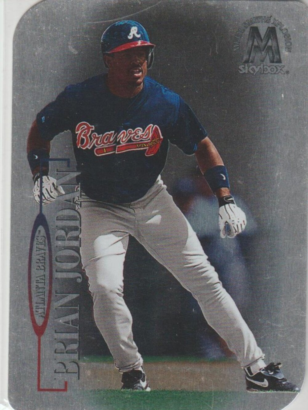Rare Brian Jordan 1999 SkyBox Die-Cut Metal Universe #3